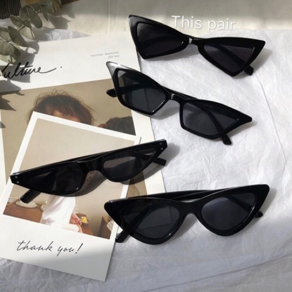 LAST UV Protected Black Triangular Sunglasses - Picture 4 of 4